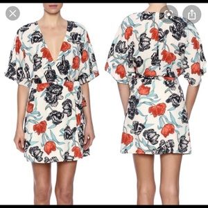 Honey Punch wrap dress floral